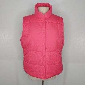 Lands' End Pink Puffer Vest